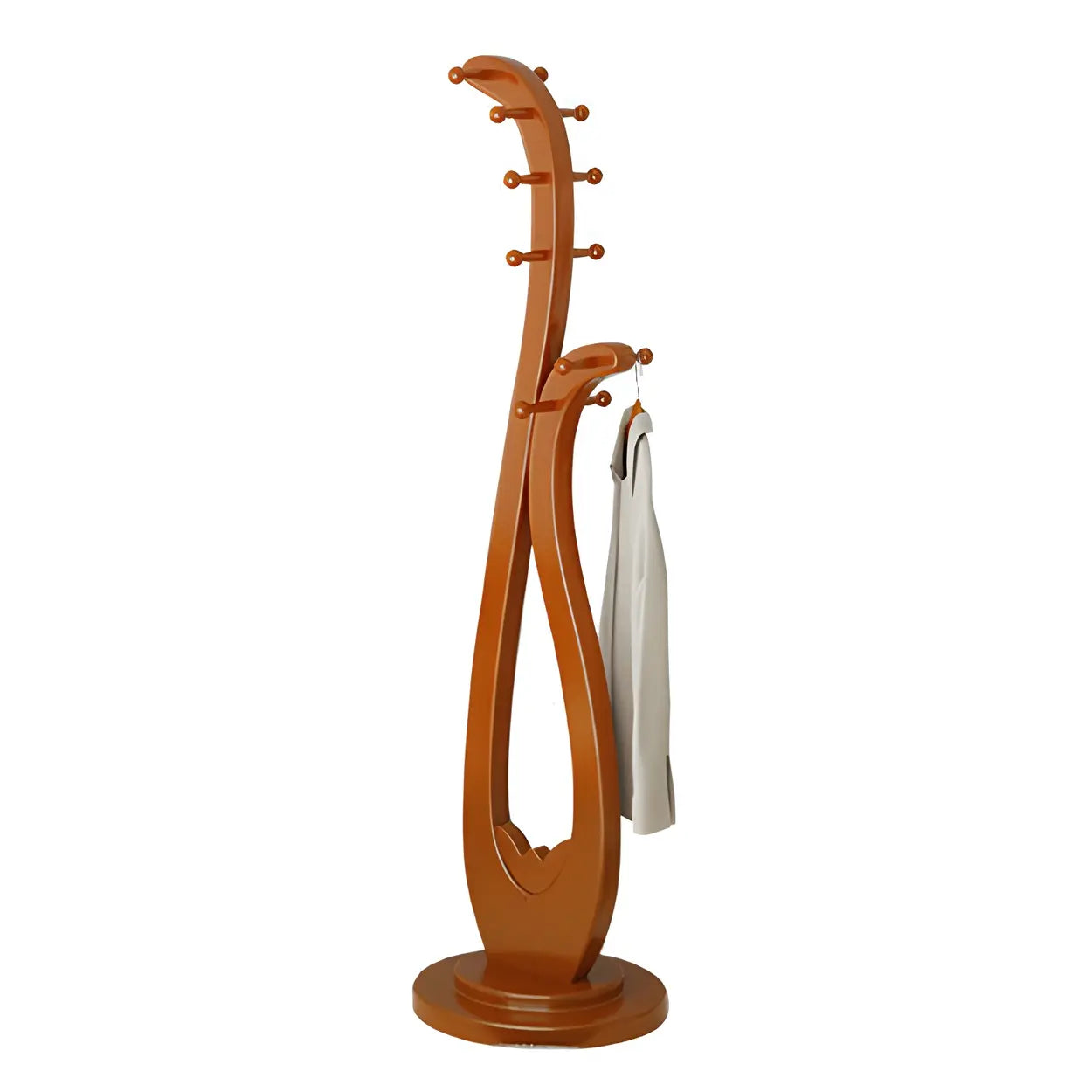 Decorative Cherry Wood Freestanding Coat Rack