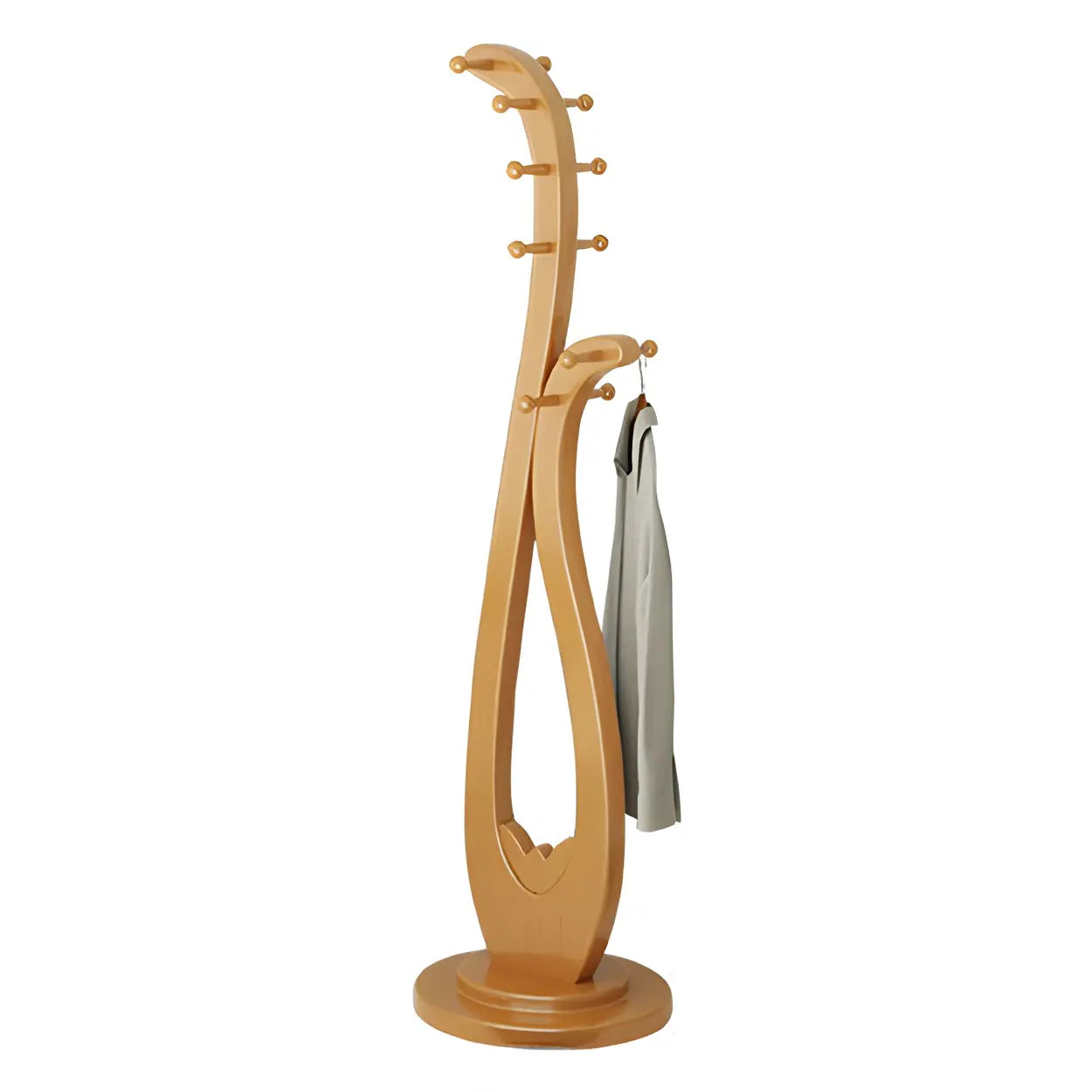 Decorative Cherry Wood Freestanding Coat Rack