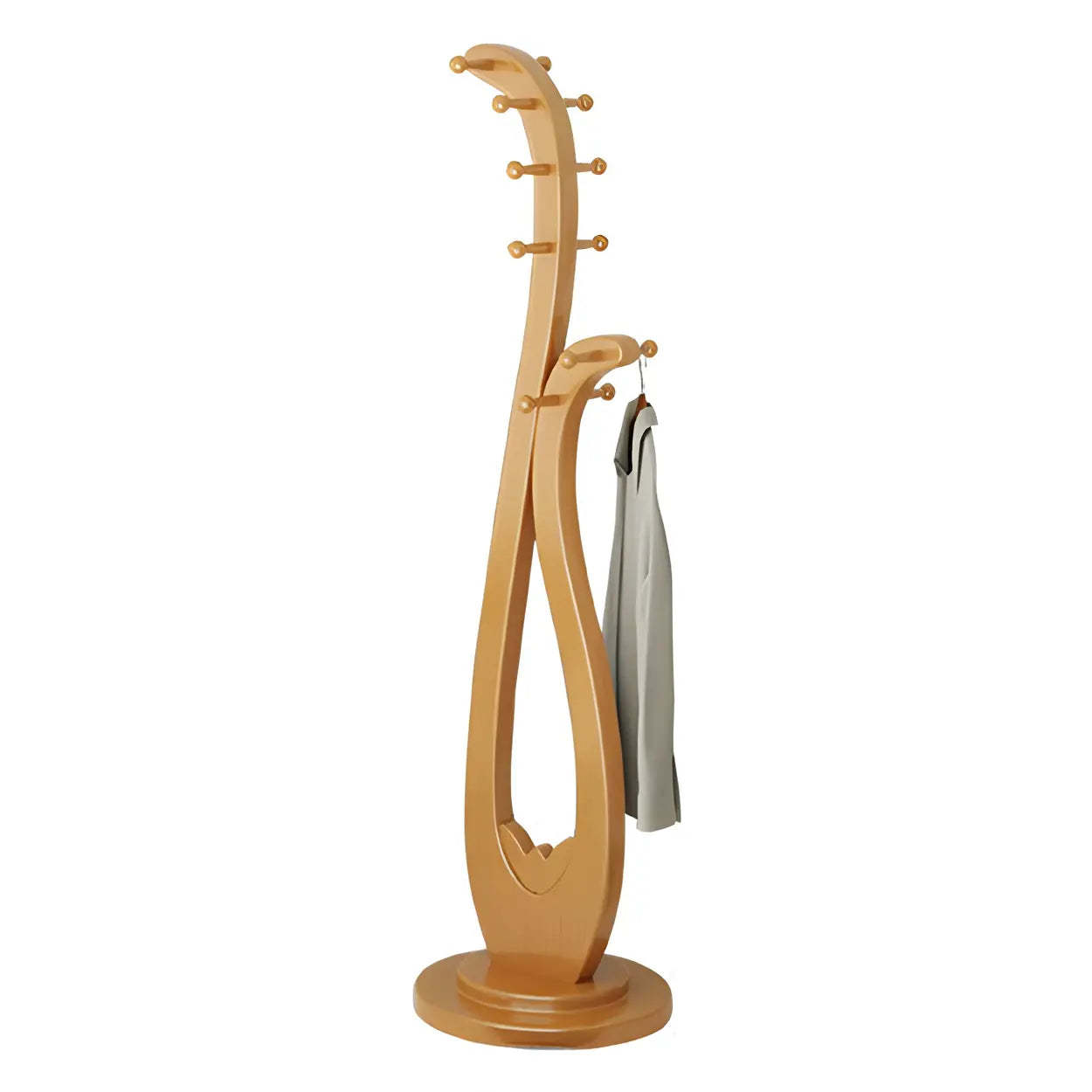 Decorative Cherry Wood Freestanding Coat Rack