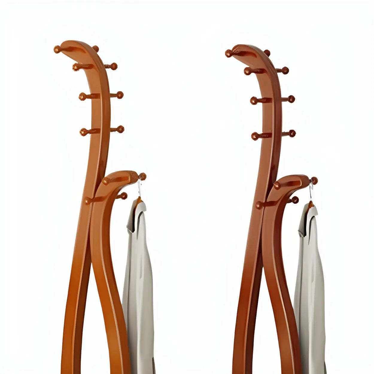 Decorative Cherry Wood Freestanding Coat Rack