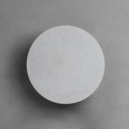 Outdoor Round Gray Concrete LED Wall Flush Lights Accent Landscape Lighting-Lighom