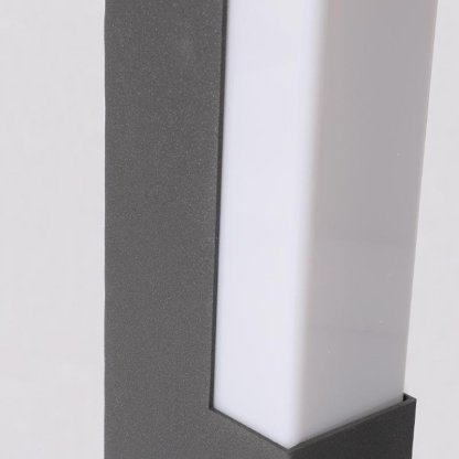 Square Tall Pillar Aluminum LED Waterproof Black Modern Pathway Lights-Lighom
