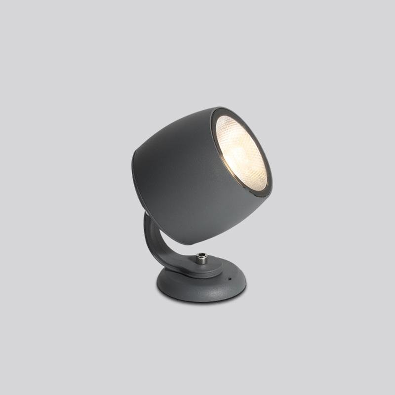 Round Aluminum LED Waterproof Gray Modern Tree Spotlights Outdoor Light-Lighom