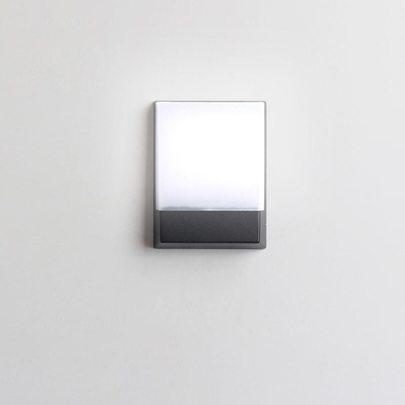 Square Black LED Modern Outdoor Porch Light