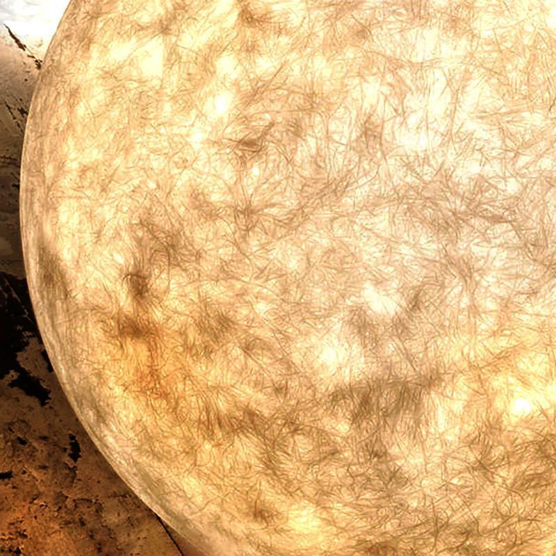 Resin Round Ball Moon LED Waterproof White Modern Outdoor Light Fence Lights-Lighom