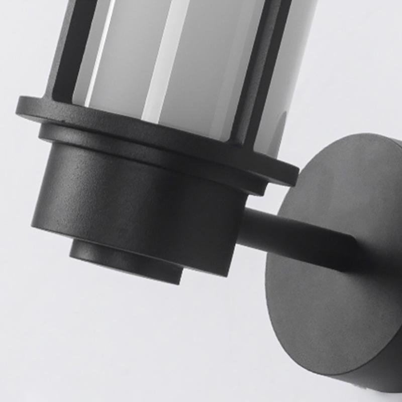 Top Hats Shape Aluminum LED Waterproof Black Retro Outdoor Wall Lights-Lighom