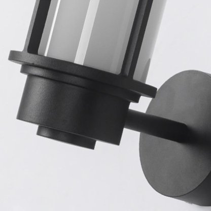 Top Hats Shape Aluminum LED Waterproof Black Retro Outdoor Wall Lights-Lighom