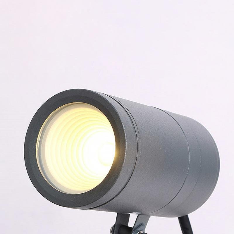 Adjustable Round Aluminum LED Waterproof Black Modern Tree Spotlights-Lighom