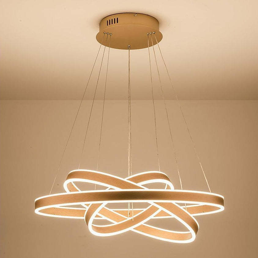 Modern Circle Aluminum Foyer Kitchen Dining Chandelier