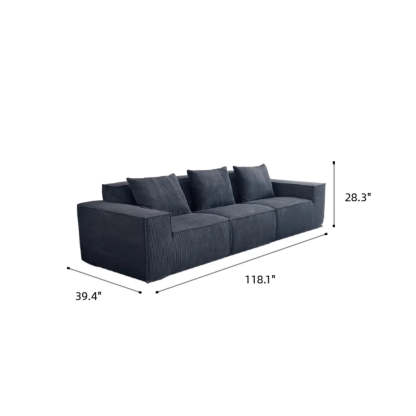 Boneless Compressed Corduroy Modular Sofa