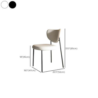 Mid-Century Open Back Upholstered Dining Chair