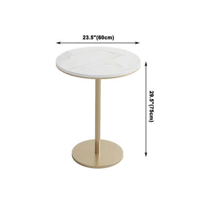 Modern Round White Sintered Stone Dining Table