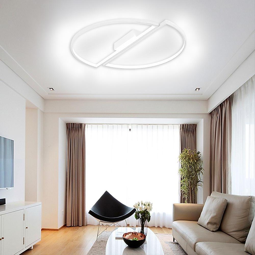Creative Semi Circles Dimmable LED Modern Ceiling Lights Flush Mount Lighting-Lighom