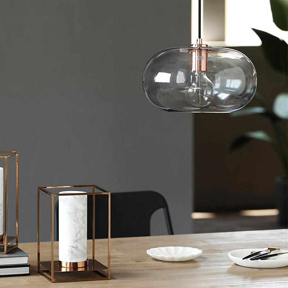 Elongated Globe Glass LED Nordic Island Pendant Light