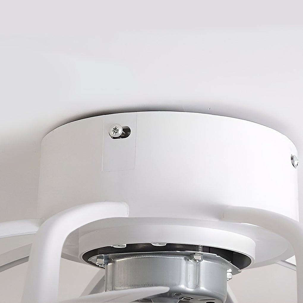 Dimmable LED Bladeless Ceiling Fan Light Flush Mount Ceiling Fan Lamp with Remote Control-Lighom