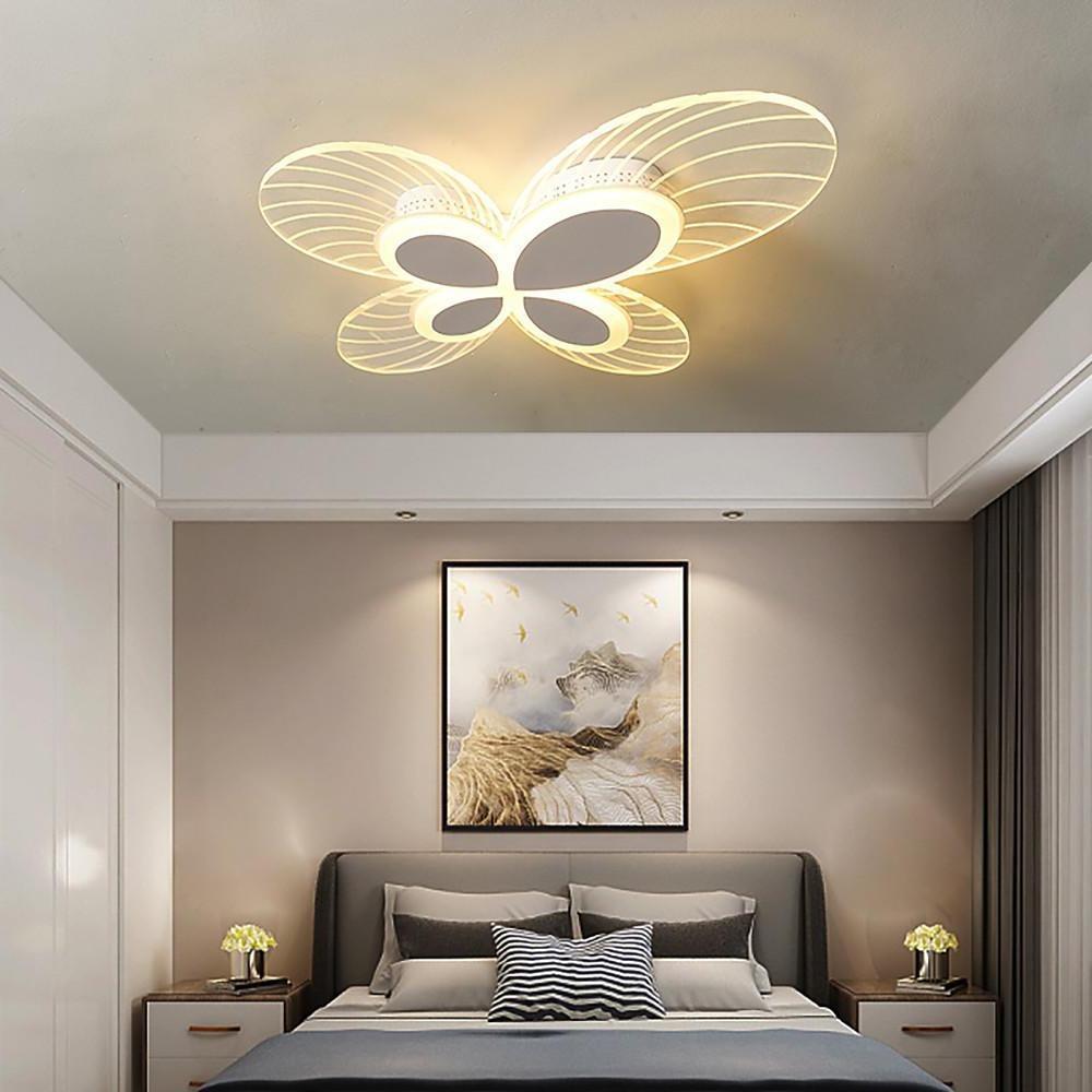 Butterflies Dimmable LED Nordic Flush Mount Ceiling Light
