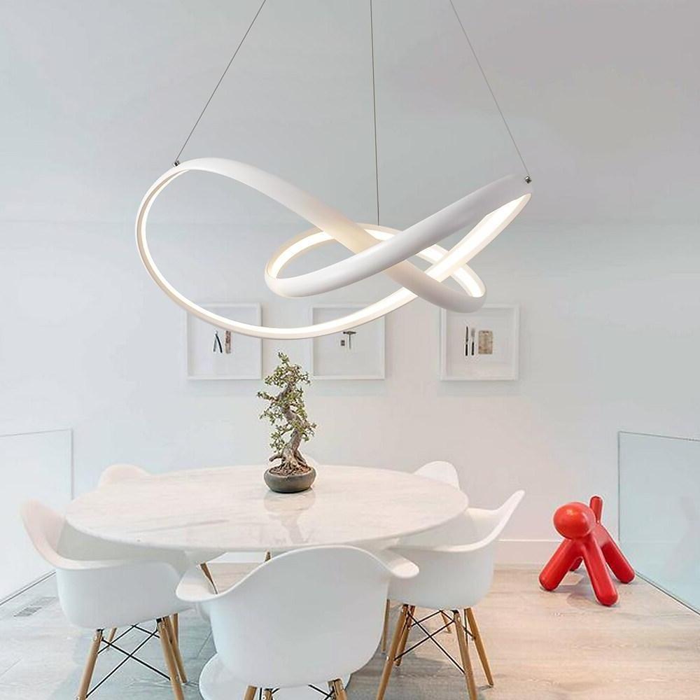 Abstract Waves Modern Style Pendant Lighting LED Kitchen Dining Room Lighting Living Room Ceiling Lights-Lighom