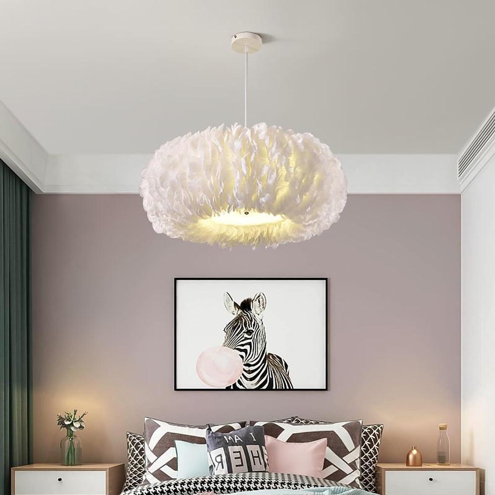 Artistic Feather Capiz Pendant Light