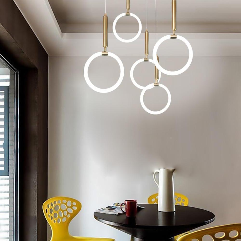 Circle Cylinder Metal LED Island Pendant