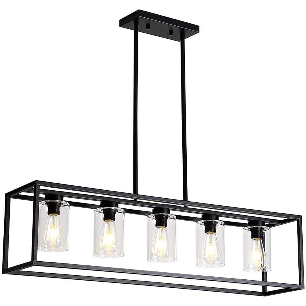Box Lanterns Rectangular Chandelier Industrial Foyer Chandelier Dining Room Chandelier-Lighom