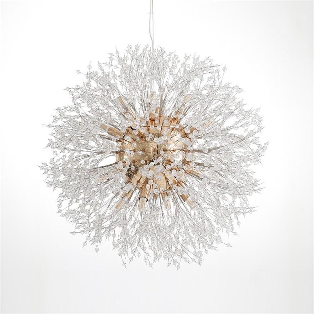 Modern Metal Crystal Globe Kitchen Dining Room Chandelier