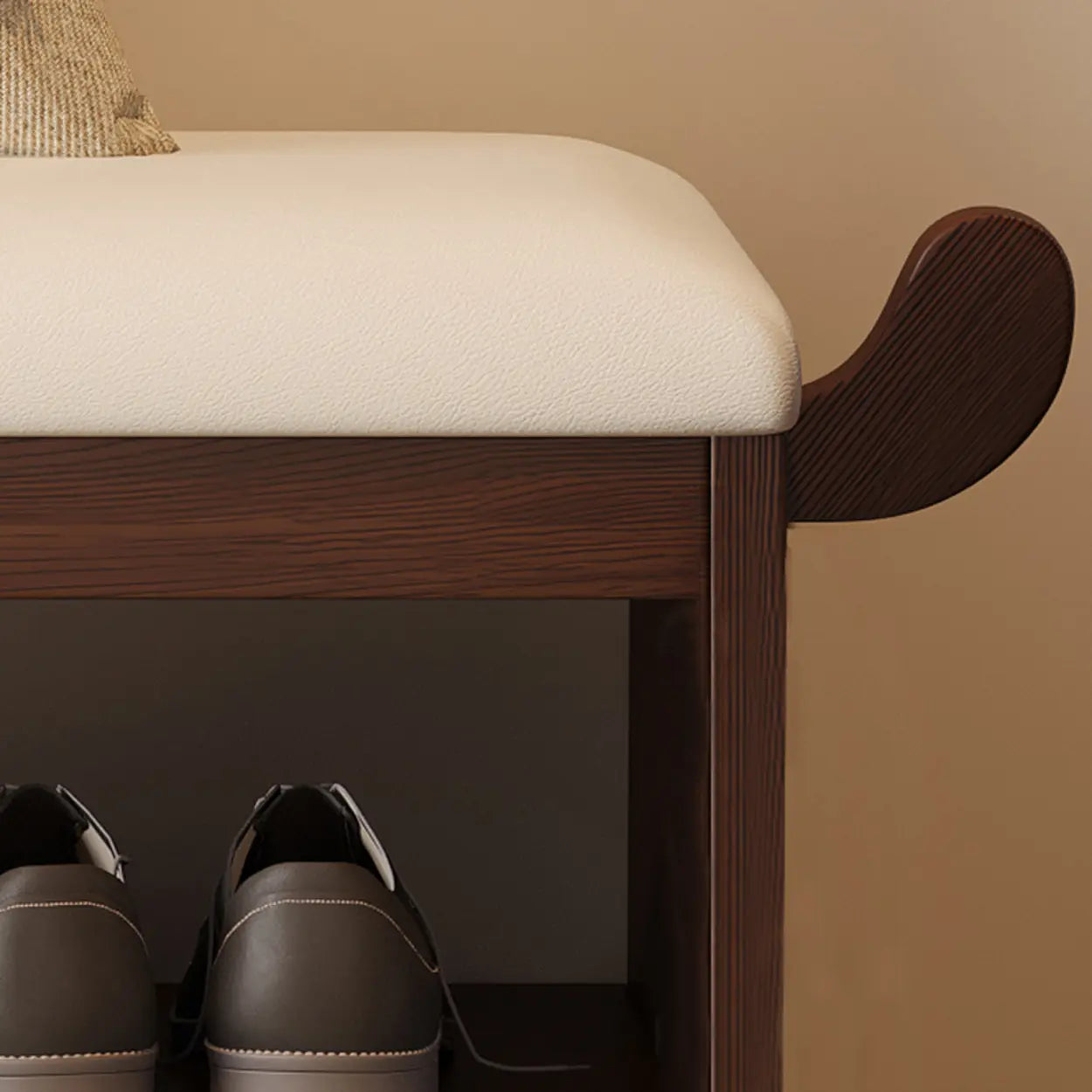 Dog-Shaped Entryway Shoe Bench with Storage