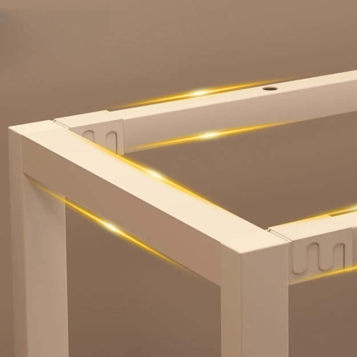 Double White Wood Writing Desk with Storage — White / Table Only