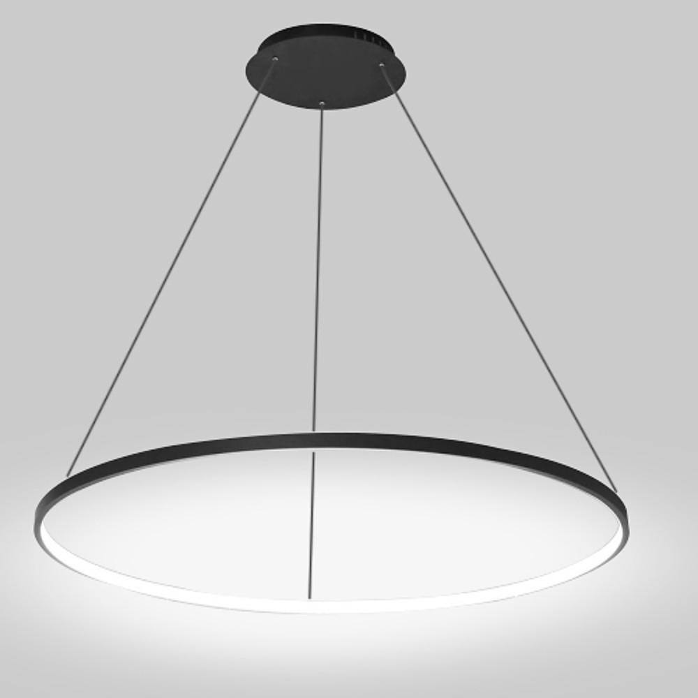 Lighom opal ring acrylic pendant lighting — Warm White (3000K) / Matte Black
