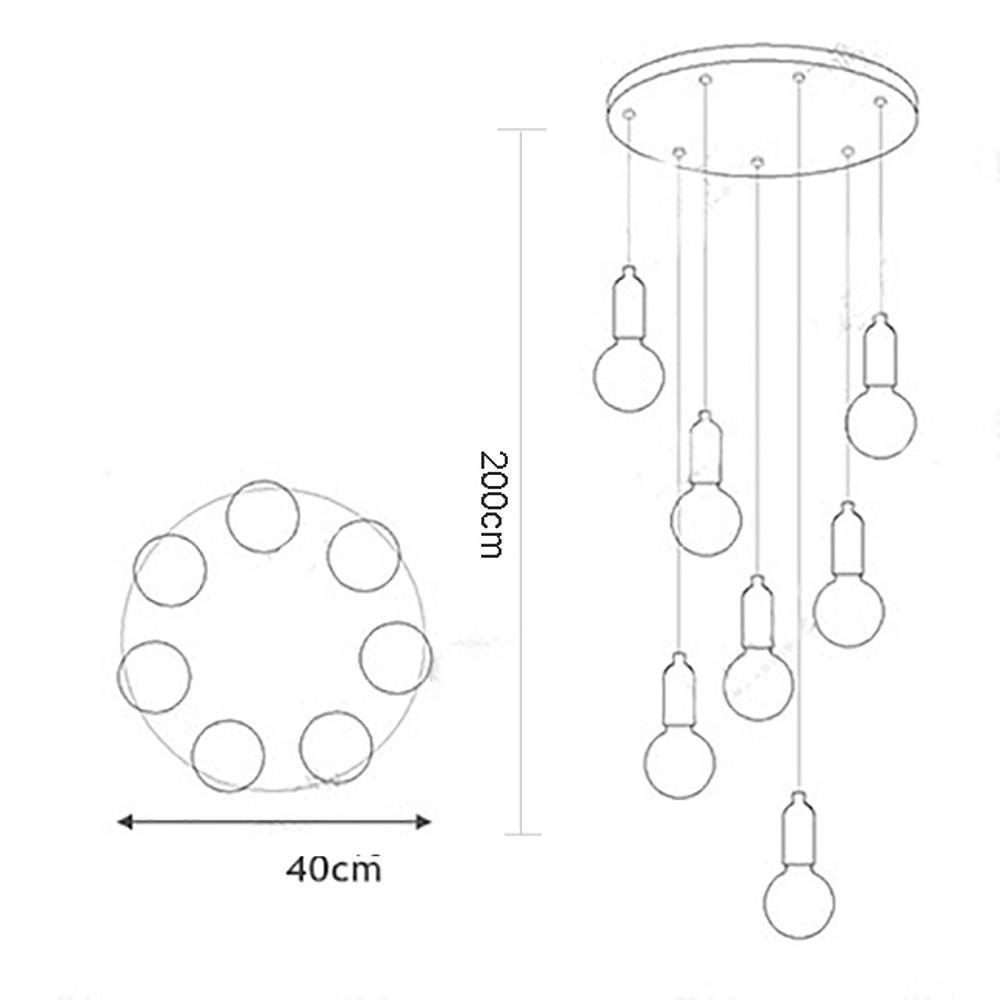 Acrylic Bubble Globe LED Modern Island Pendant Light — White / 6-Light