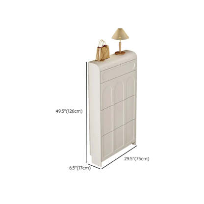 Drop-Front Wall-Mounted White Shoe Storage