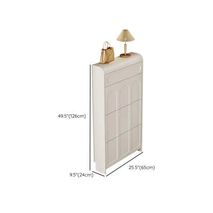 Drop-Front Wall-Mounted White Shoe Storage