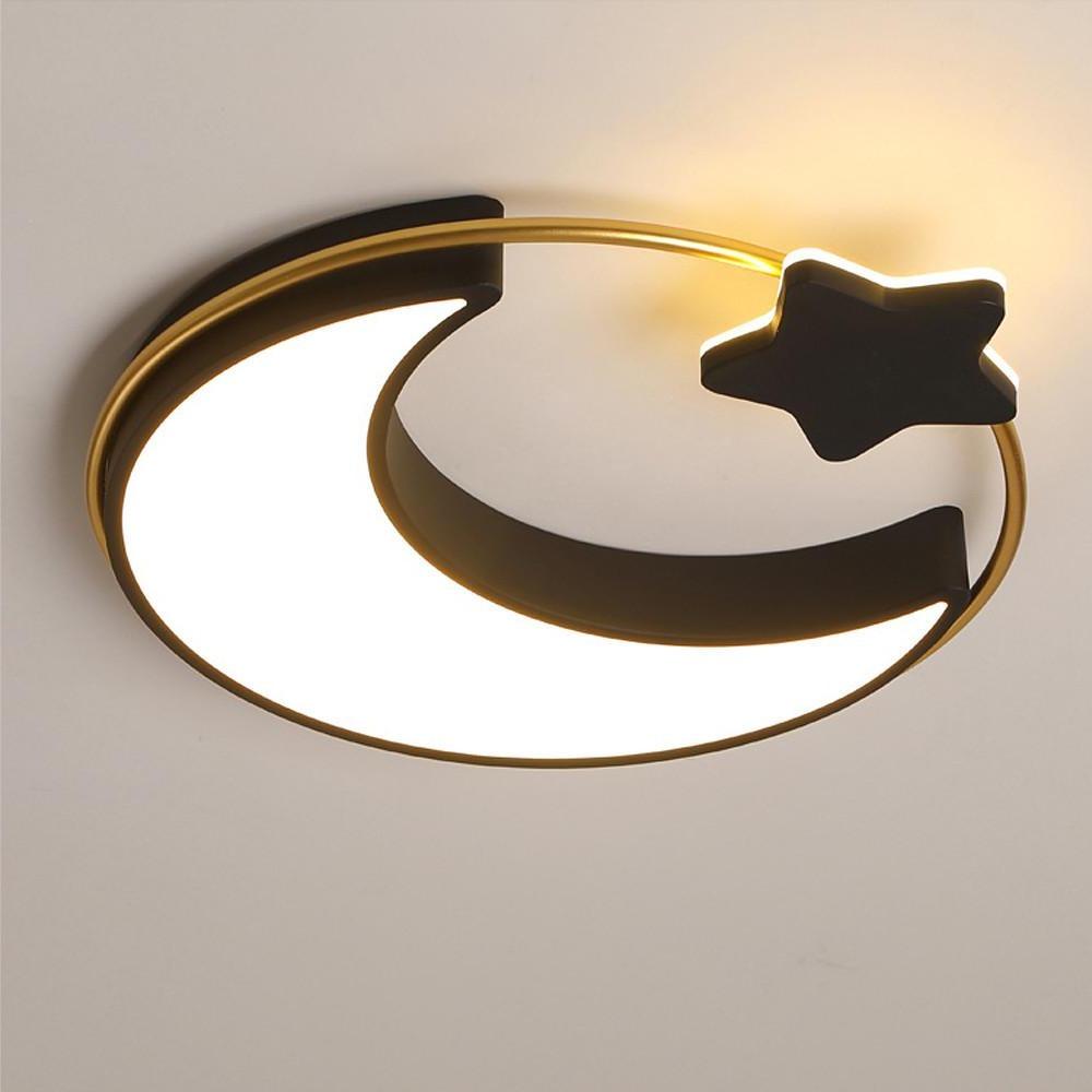 Star kids white flush mount lighting, Lighom — Dimmable with Remote