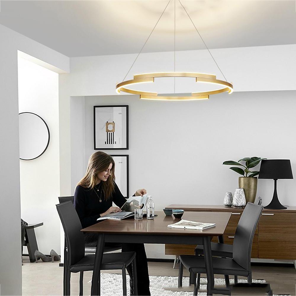 Geometrical Circular LED Modern Chandeliers Kitchen Island Lighting-Lighom