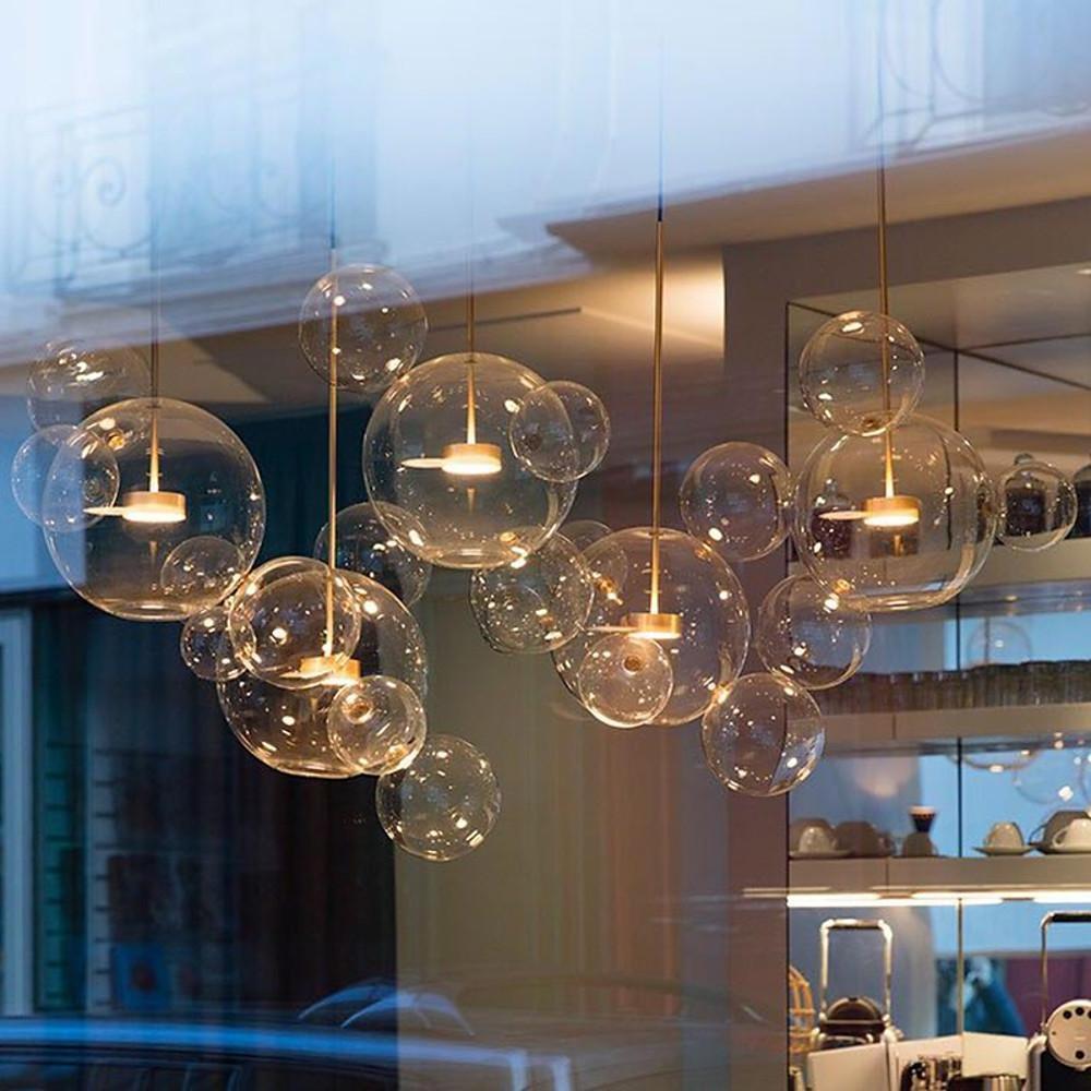 Globe Bubble Glass Pendant Light Modern Pendant Lighting-Lighom