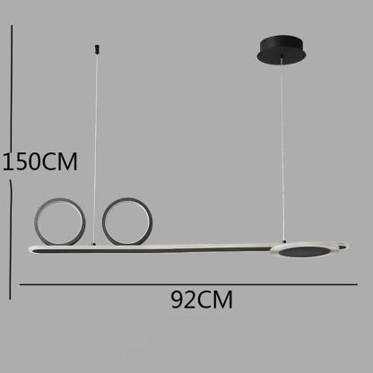 3 Circles Linear Design LED Modern Pendant Lighting Chandeliers-Lighom