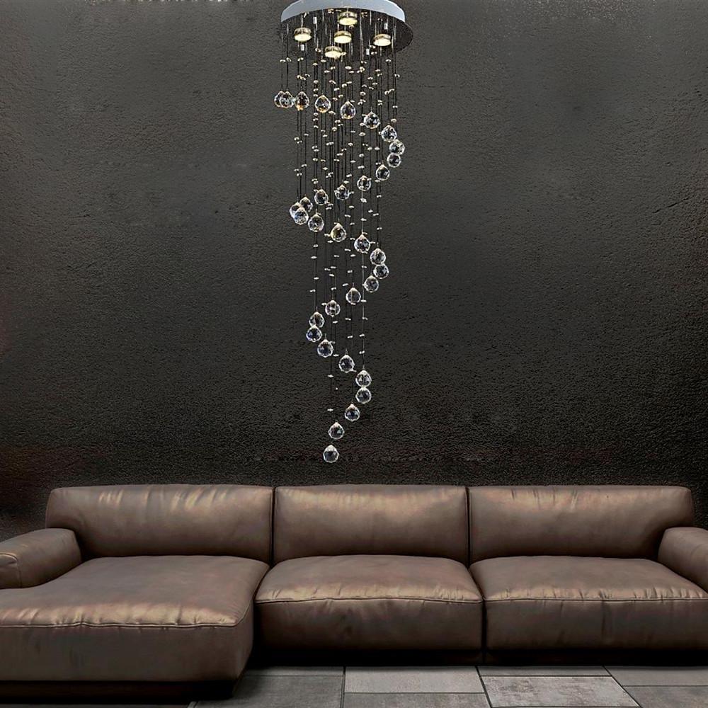 Modern Spherical Crystal Contemporary Chandeliers-Lighom