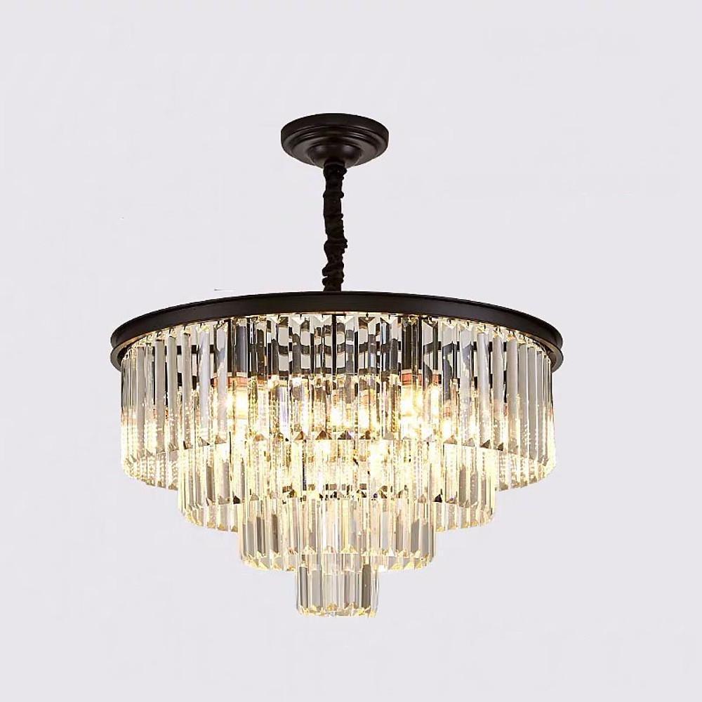 Modern Crystal Contemporary Chandeliers Entryway Chandelier-Lighom