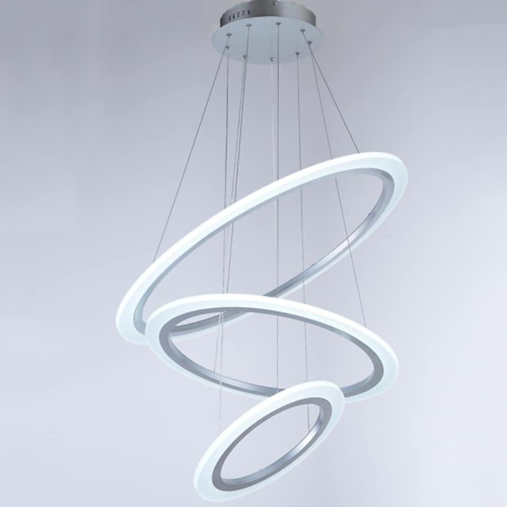 3-Ring Mid-Century Modern Chandelier