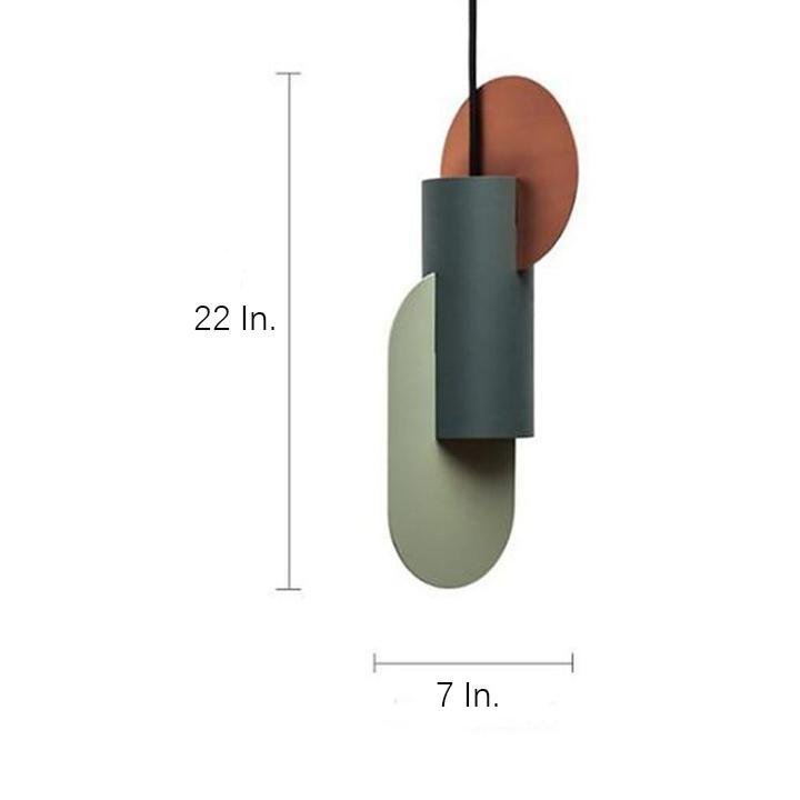 Geometric Plated Metal LED Modern Pendant