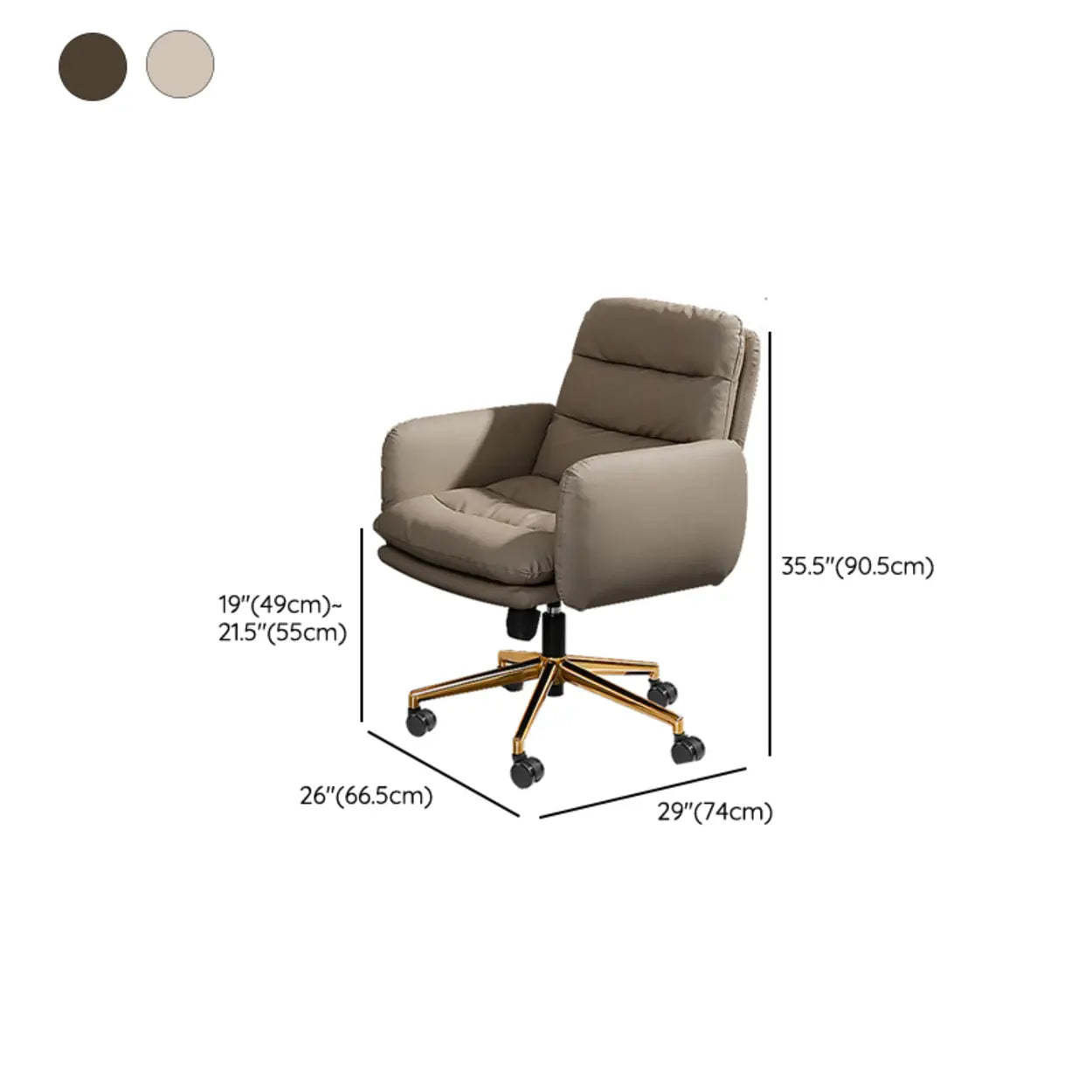Adjustable Ergonomic Office Chair with Casters