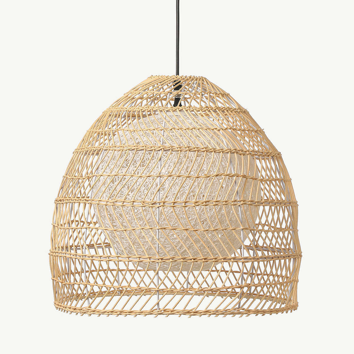 Vintage Rattan Handwoven Basket Lamp Fixtures
