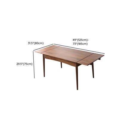 Contemporary Walnut Extendable Dining Table