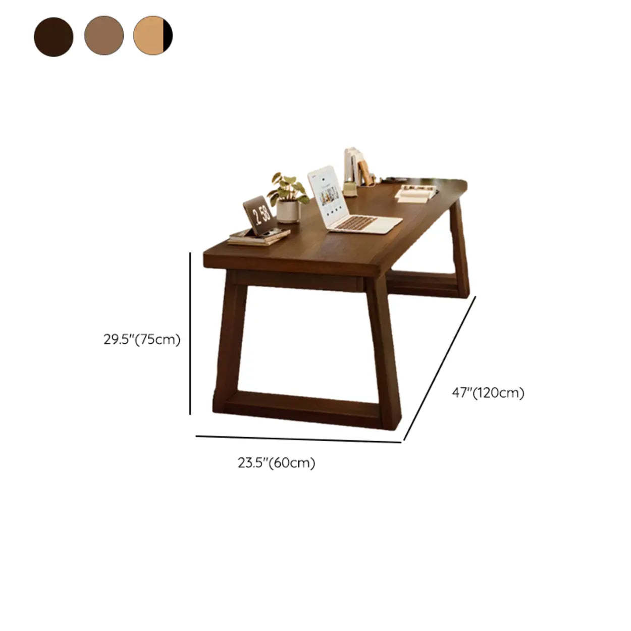 Natural Wood Sledge Home Desk