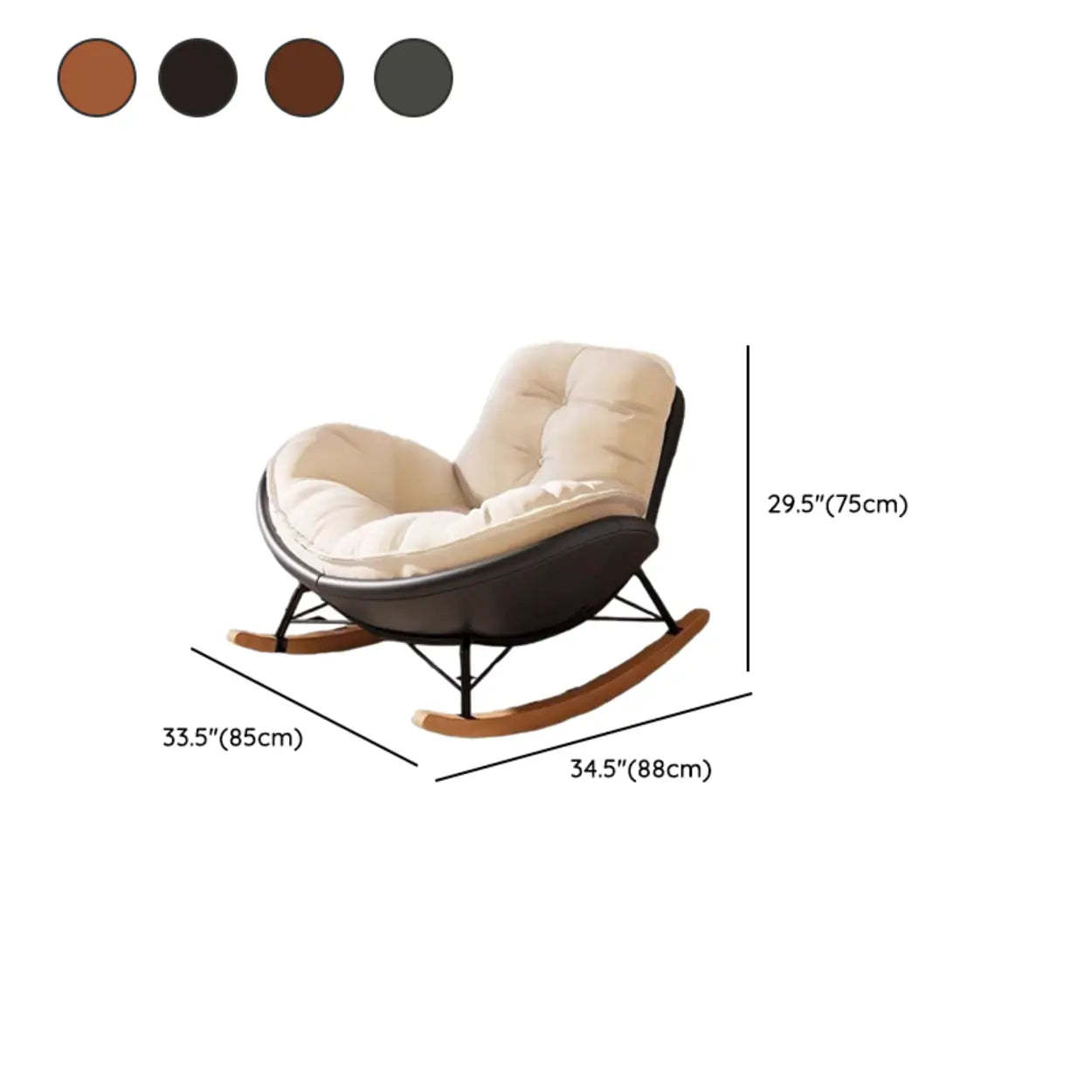 Upholstered Tufted Rocking Chair