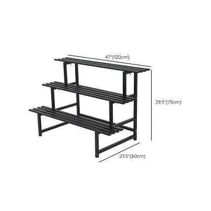 Black Metal Multi-Tier Plant Rack