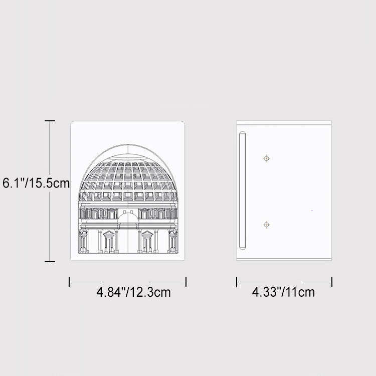 Pantheon Plaster Sensor LED Recessed Wall Sconce Night Light