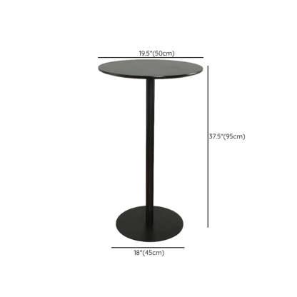 Modern Black Square Bistro Counter Height Bar Table — Round / Table Only