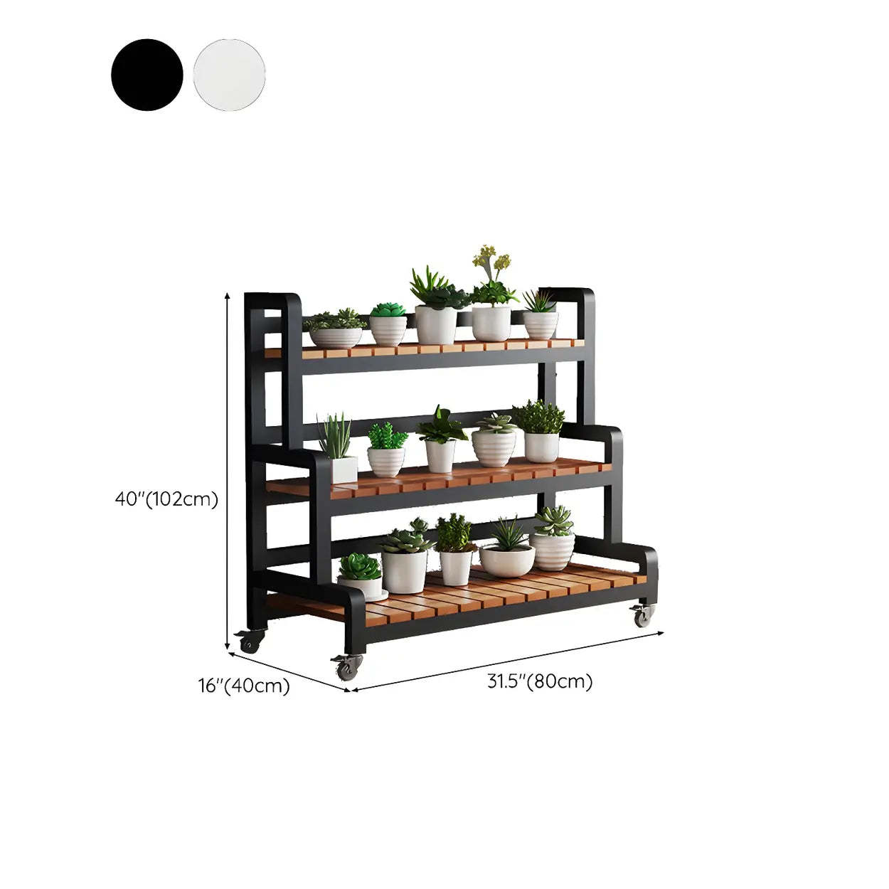 3-Tier Wood Plant Stand