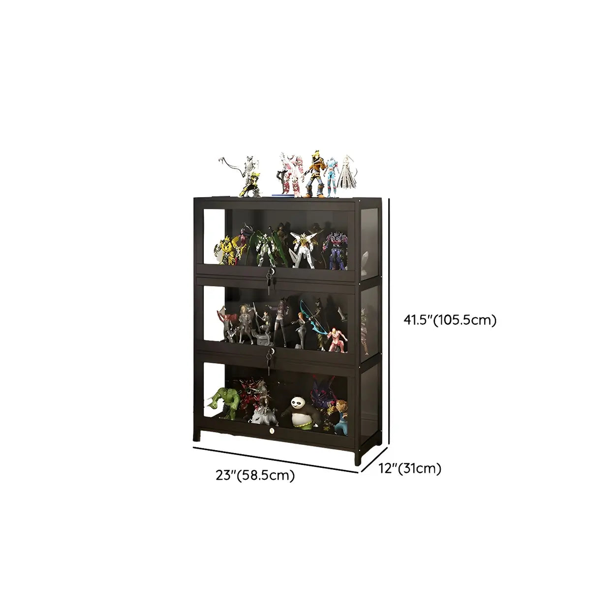 Wooden Figure Display Cabinet
