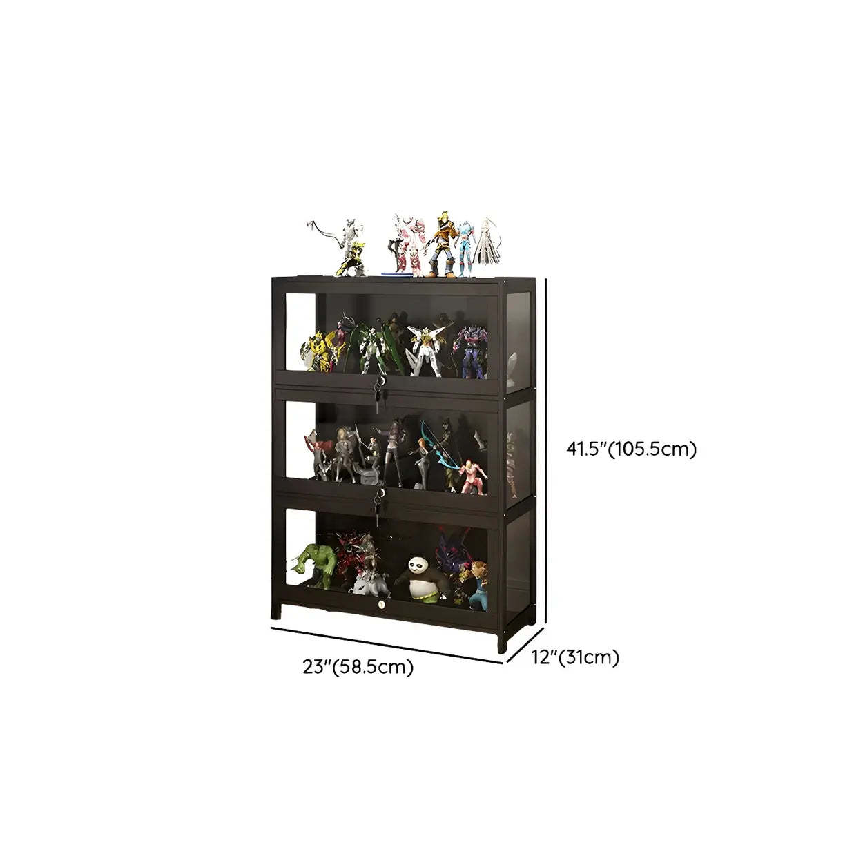 Wooden Figure Display Cabinet